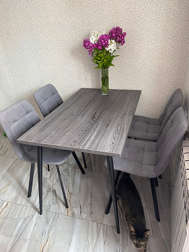 Комплект стульев Чилли 4 шт темно-серый / черный фото покупателя 371