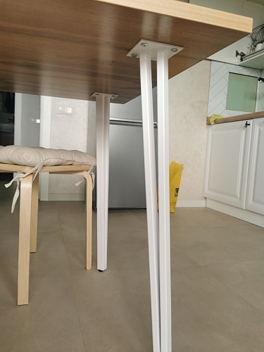 Стол Тринити Лофт 120 32 мм бетон / черный матовый фото покупателя 702