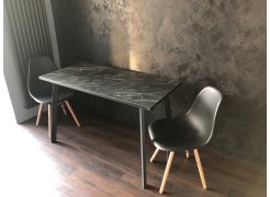 Стол Тринити Лофт 120 32 мм бетон / черный матовый фото покупателя 3