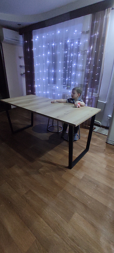 Стол раскладной Лота Лофт 120 25 мм юта / черный матовый фото покупателя 1020