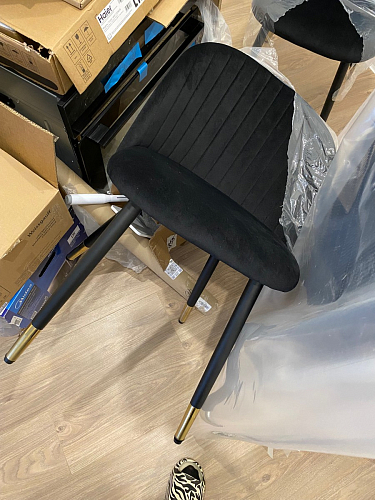 Стул на металлокаркасе Gabi 1 light purple / black фото покупателя 546