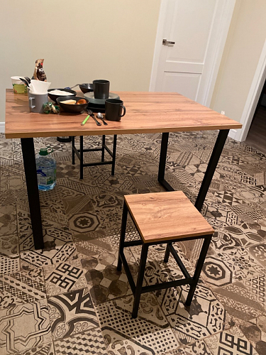 Стол раскладной Лота Лофт 120 25 мм юта / черный матовый фото покупателя 407