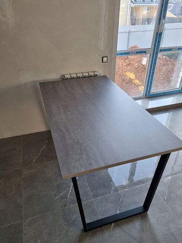 Деревянный стол Лота Лофт 140х80 белый матовый / бетон светлый фото покупателя 261