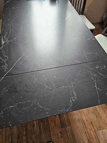 Керамический стол Вилли 140(200)х80х75 черный мрамор shakespeare black / черный фото покупателя 10