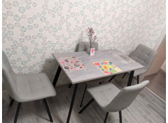 Стол Тринити Лофт 120 32 мм бетон / черный матовый фото покупателя 345