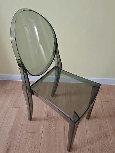 Пластиковый стул Victoria clear gray фото покупателя 2