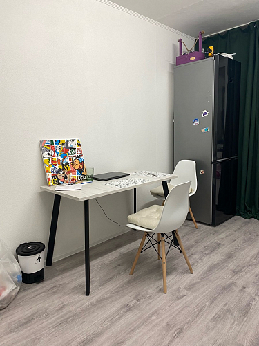 Деревянный стол Барон О 160 х 90 белая пленка шагрень / черный фото покупателя 54