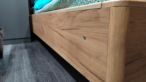 Двуспальная кровать Клауд 160х200 парящая дуб крафт золотой / антрацит фото покупателя 513