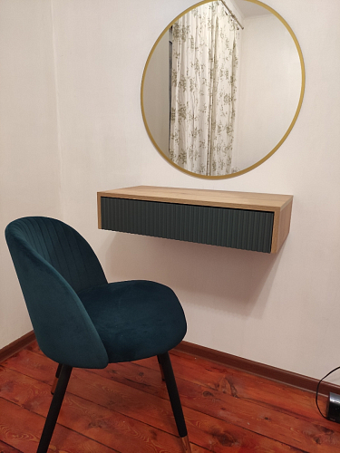 Стул на металлокаркасе Gabi 1 light blue / black / gold фото покупателя 595