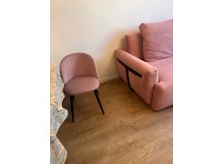 Стул на металлокаркасе Gabi 1 бежевый / черный с серебряными наконечниками фото покупателя 570