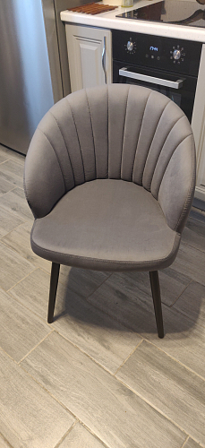 Стул на металлокаркасе Бэнбу velutto 05 / белый фото покупателя 5