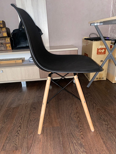 Пластиковый стул Eames PC-015 серо-голубой / дерево фото покупателя 72