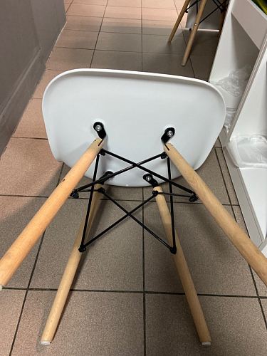 Пластиковый стул Eames PC-015 серо-голубой / дерево фото покупателя 378