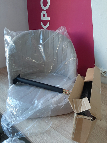 Стул на металлокаркасе Gabi dark beige / black / silver фото покупателя 790