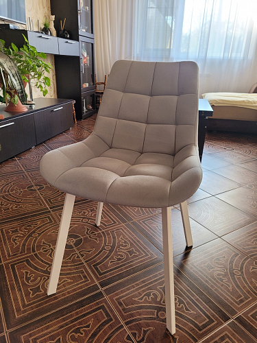 Стул на металлокаркасе Челси бежевый / белый каркас фото покупателя 218