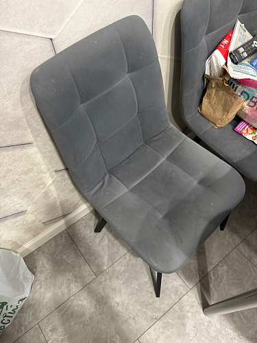 Стул на металлокаркасе Чилли К черный / зеленый фото покупателя 354