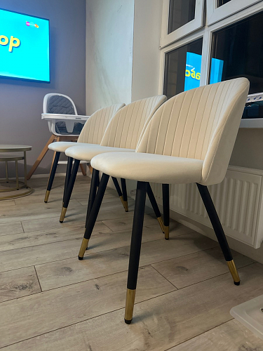 Стул на металлокаркасе Gabi latte / gold / black фото покупателя 373