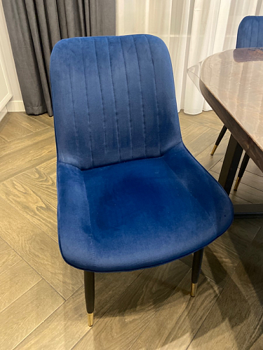 Стул на металлокаркасе Seda 1 green / gold / black фото покупателя 18