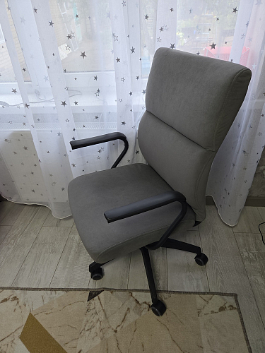 Компьютерное кресло Benefit флок серый 29 фото покупателя 53