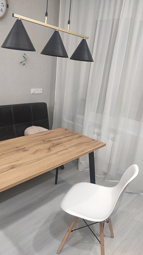 Стол Тринити Лофт 120 32 мм дуб галифакс табако / черный матовый фото покупателя 354