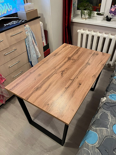 Деревянный стол Лота Лофт 120x75 дуб крафт табачный / черный матовый фото покупателя 972