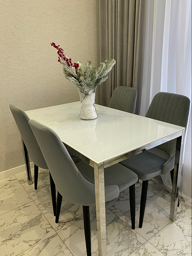 Стул на металлокаркасе Kora gray / black фото покупателя 20