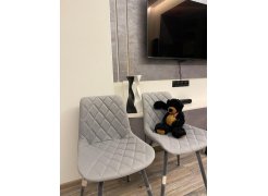 Стул на металлокаркасе Баодин К крутящийся фиолетовый teddy 944 / черный фото покупателя 1