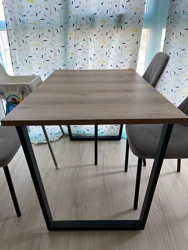 Стол Лота Лофт 120 32 мм бетон / черный матовый фото покупателя 481