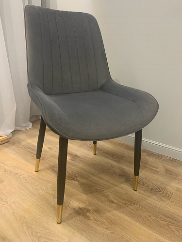 Стул на металлокаркасе Seda 01 blue / gold / black фото покупателя 52