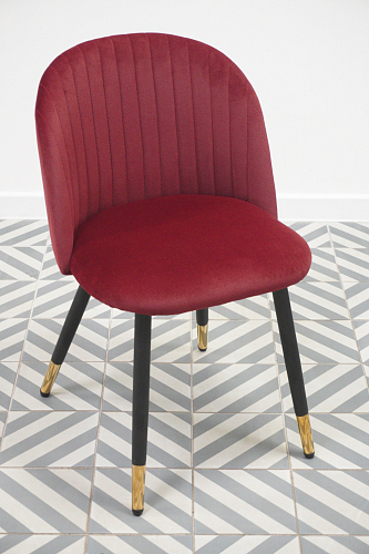 Стул на металлокаркасе Gabi 1 light blue / black / gold из шоурума 2