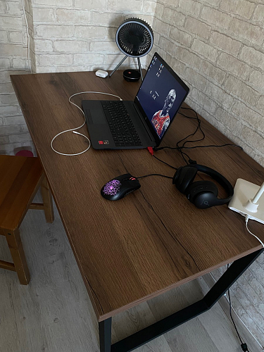 Деревянный стол Лота Лофт 140х80 черный матовый / бетон светлый фото покупателя 861