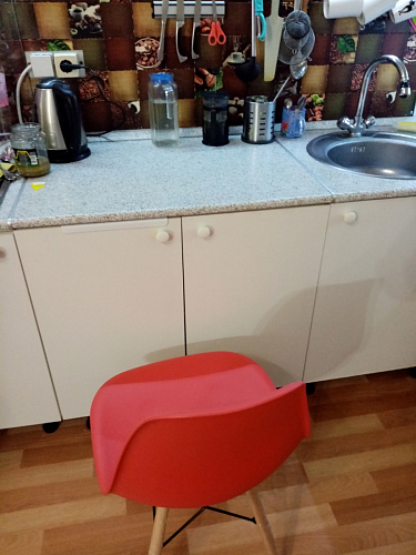 Пластиковый стул Eames PC-015 серо-голубой / дерево фото покупателя 135