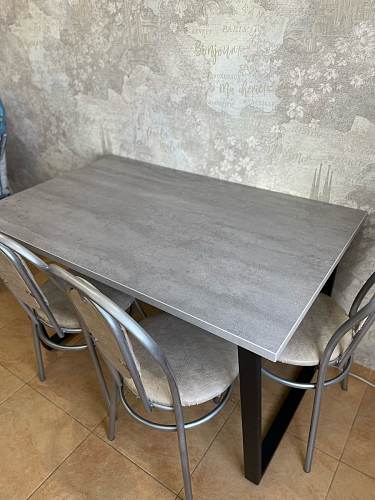 Стол Лота Лофт 120 32 мм бетон / черный матовый фото покупателя 58