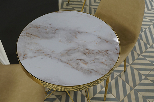 Стол Milena white / gold из шоурума 3