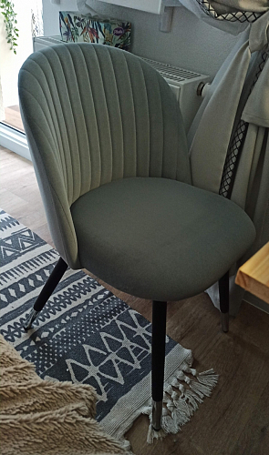 Стул на металлокаркасе Gabi 1 line light blue / black фото покупателя 203