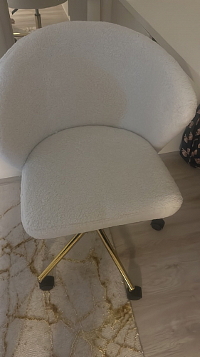 Компьютерное кресло Lika white teddy / black фото покупателя 3