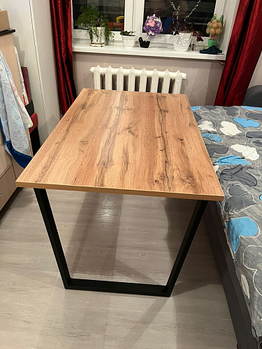 Деревянный стол Лота Лофт 140х80 дуб крафт табачный / черный матовый фото покупателя 973