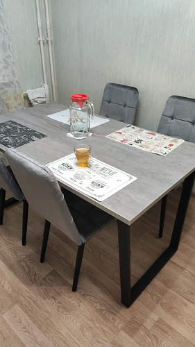 Стол Лота Лофт 120 32 мм бетон / черный матовый фото покупателя 94