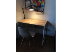 Письменный стол Клер Лофт дуб вотан / черный матовый фото покупателя 7