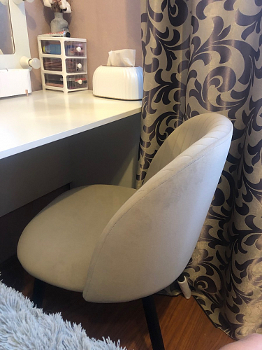 Стул на металлокаркасе Gabi dark beige / black / silver фото покупателя 772