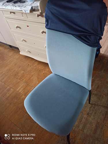 Стул на металлокаркасе Tod light blue / yellow / black фото покупателя 20