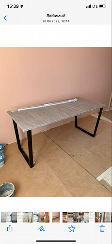 Деревянный стол Лота Лофт 120x75 дуб крафт табачный / черный матовый фото покупателя 630