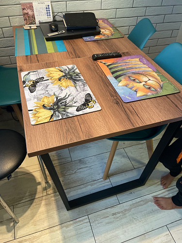 Стол раскладной Лота Лофт 120 25 мм юта / черный матовый фото покупателя 255