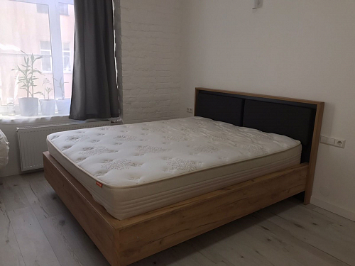 Двуспальная кровать Клауд 160х200 парящая дуб крафт золотой / антрацит фото покупателя 207