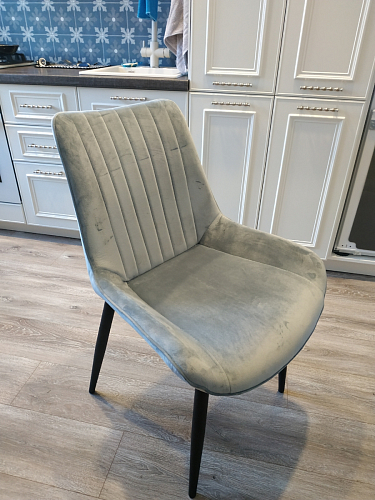 Стул на металлокаркасе Seda-1 green / black / gold фото покупателя 17