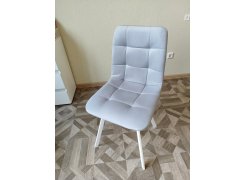 Стул на металлокаркасе Чилли синяя ткань / белый фото покупателя 445