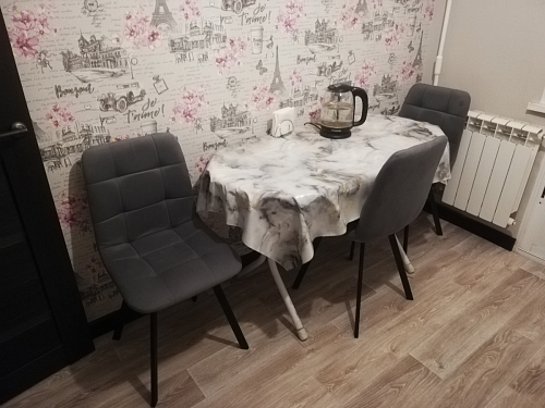 Стул на металлокаркасе Чилли К черный / зеленый фото покупателя 363