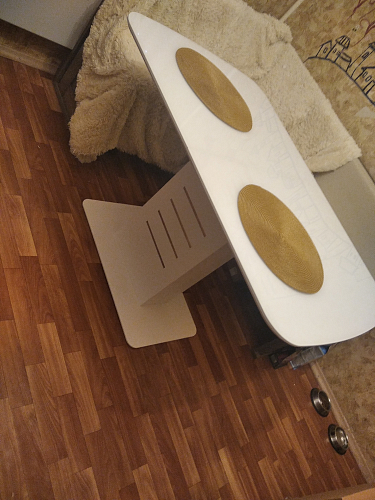 Стол на тумбе Кейтлин белый фото покупателя 5