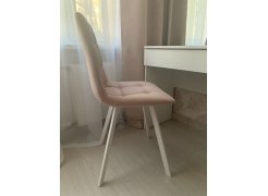 Стул на металлокаркасе Чилли синяя ткань / белый фото покупателя 598