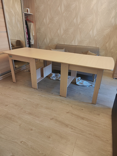 Стол обеденный раздвижной СтК7 дуб молочный фото покупателя 97